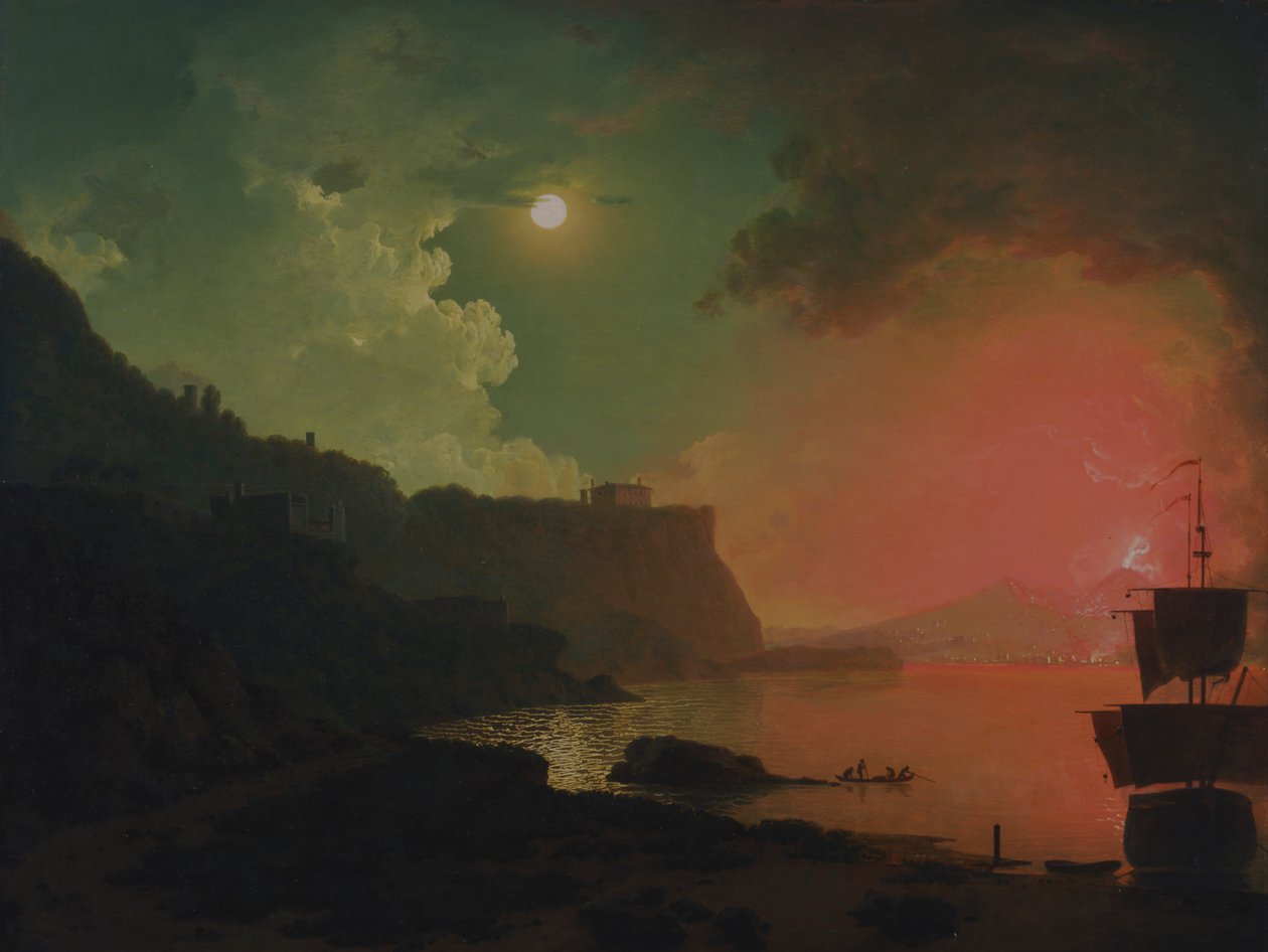 Vesuvius från Posillipo av Joseph Wright of Derby