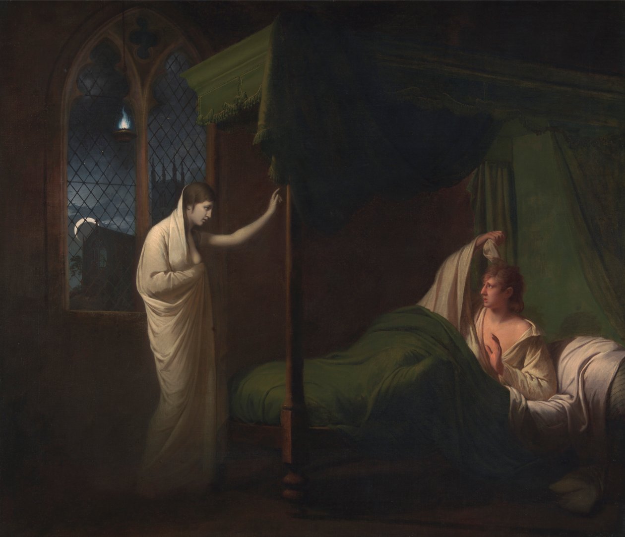 William och Margaret från Percys "Reliques of Ancient English Poetry" av Joseph Wright of Derby