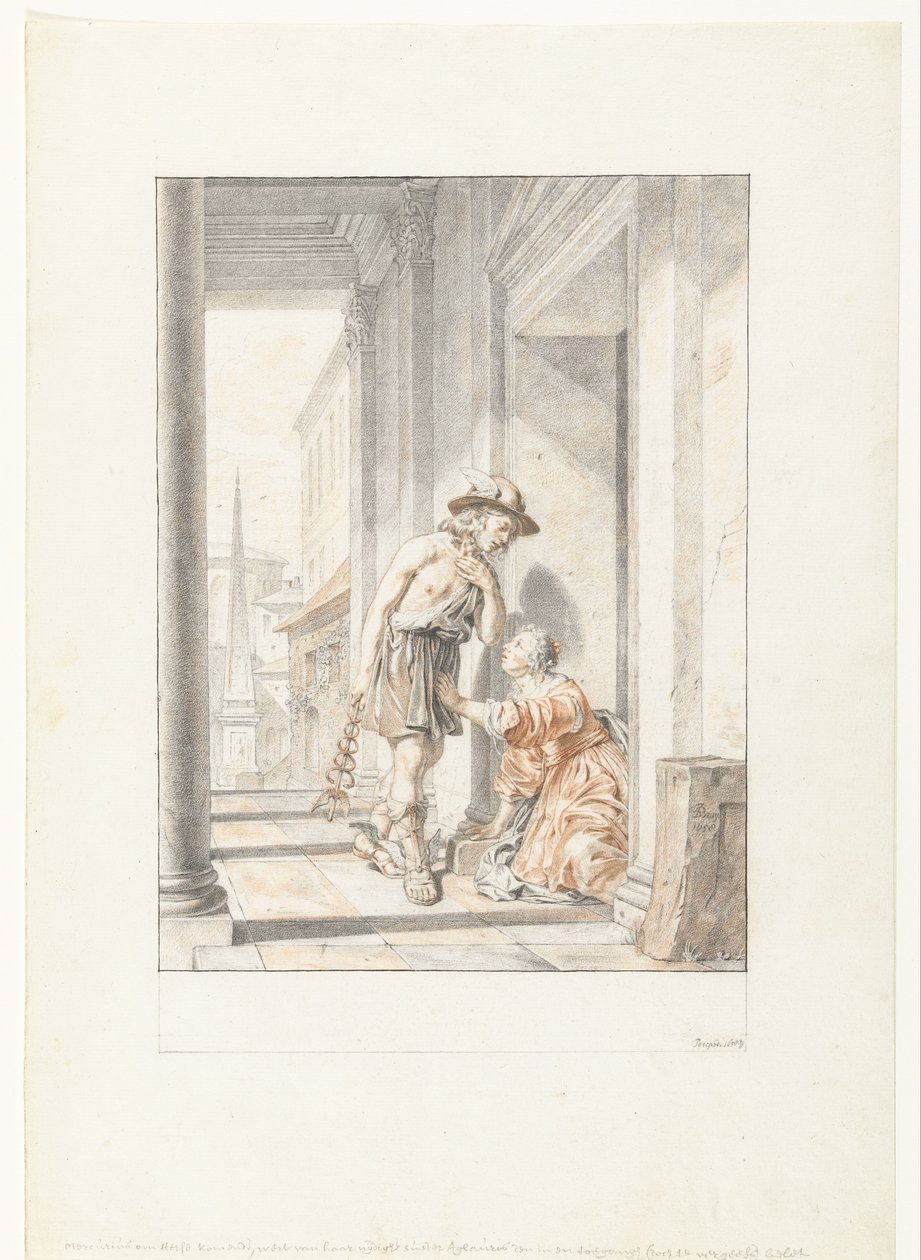 Merkurius och Aglauros av Joseph de Bray