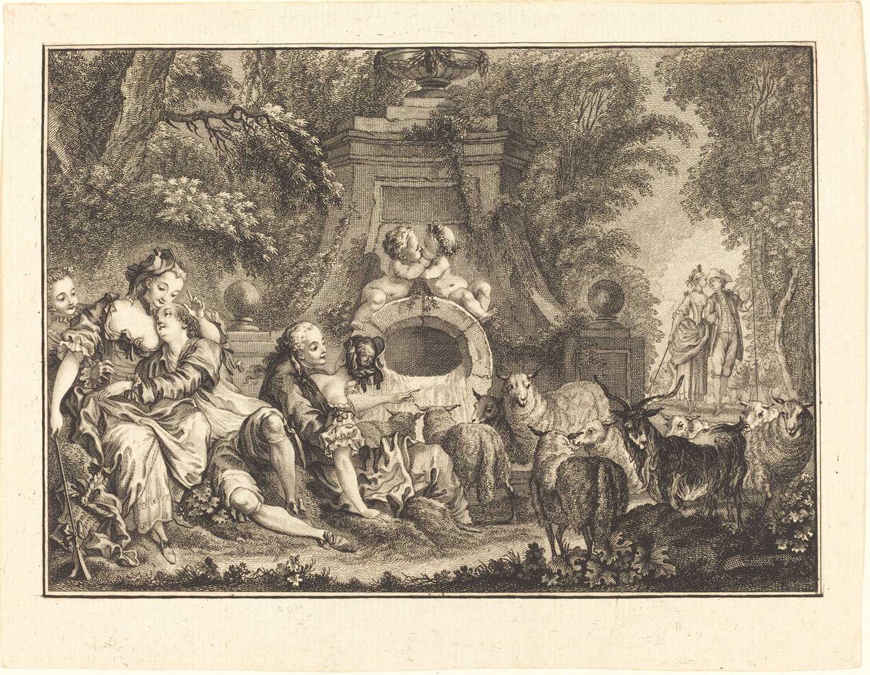 Country nöjen av Joseph de Longueil after Charles Eisen