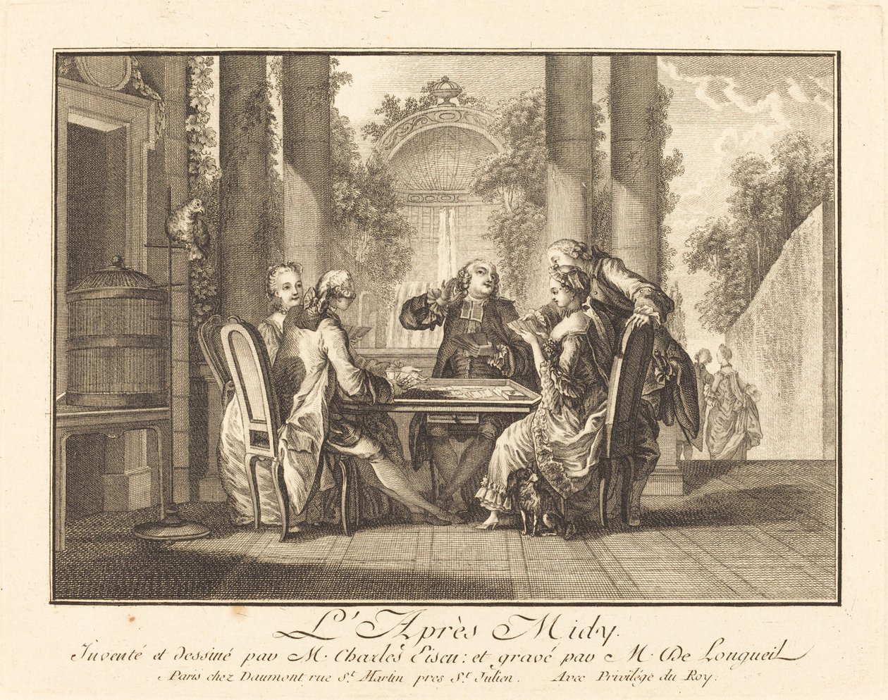 Eftermiddagen av Joseph de Longueil after Charles Eisen