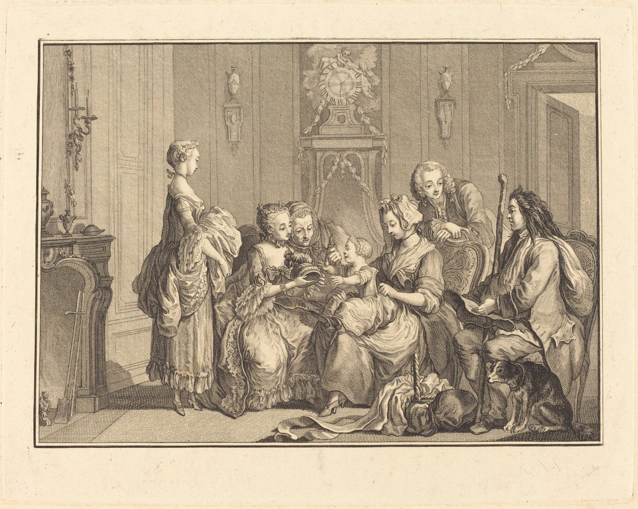 Den vackra sköterskan av Joseph de Longueil after Charles Eisen