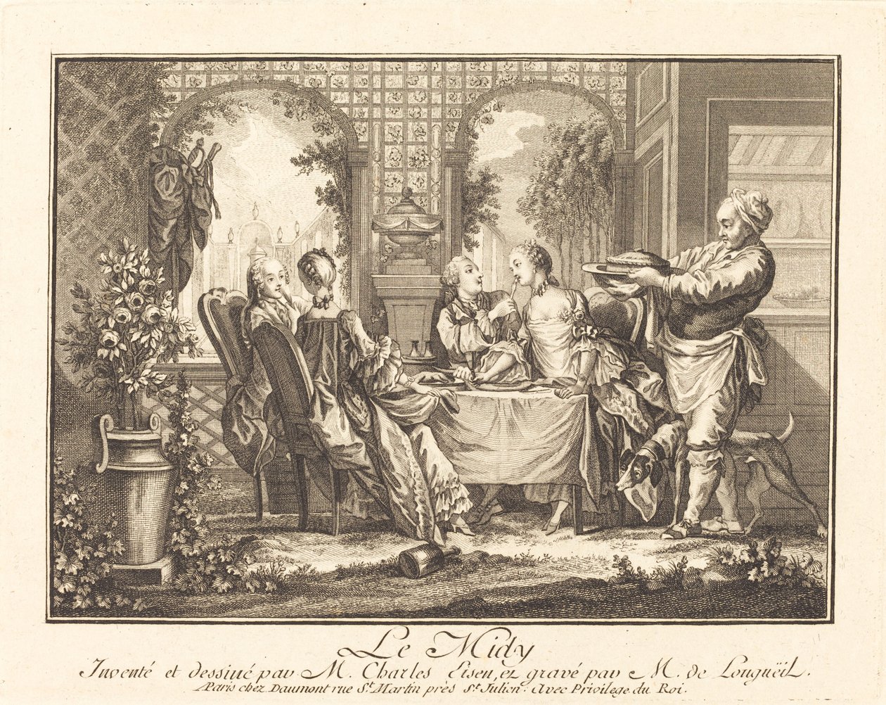 Middag av Joseph de Longueil after Charles Eisen