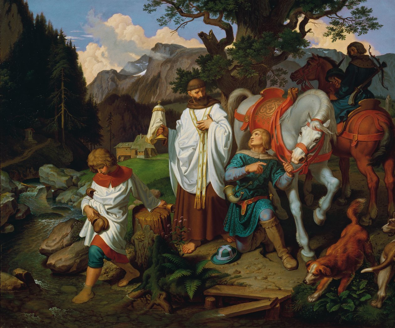 Rudolf von Habsburg och prästen av Joseph von Fuhrich
