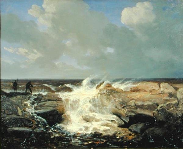 Squally Weather nära Boulogne (olja på duk) av Josephine Bowes