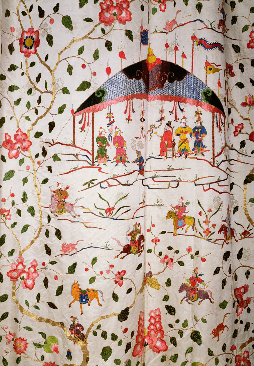 Arabesk textildesign, ca 1720 (broderi) av Joshua Morris