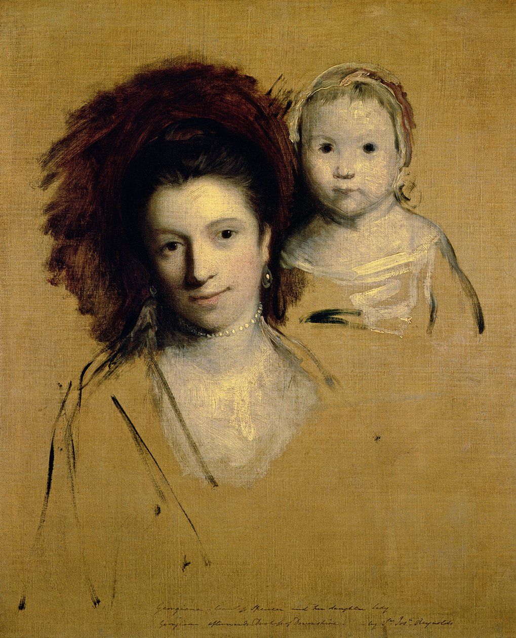 Georgiana, grevinnan Spencer och hennes dotter Lady Georgiana, senare hertiginna av Devonshire, 1759 av Joshua Reynolds