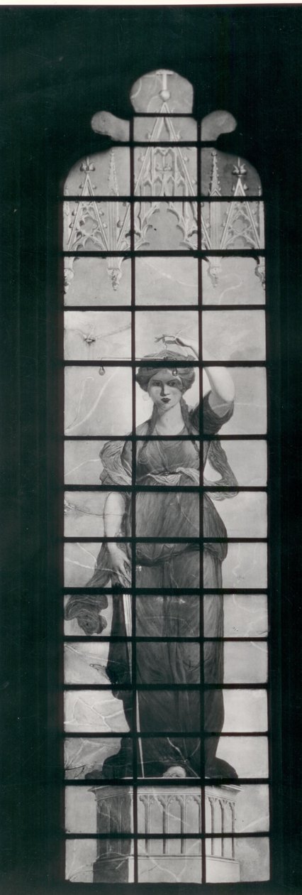 Rättvisa (målat glas) av Joshua Reynolds