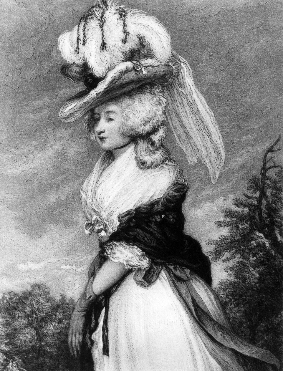 Lady Letitia Lade, mezzotint av Frederick Bromley, ca 1785 (mezzotint) av Joshua Reynolds