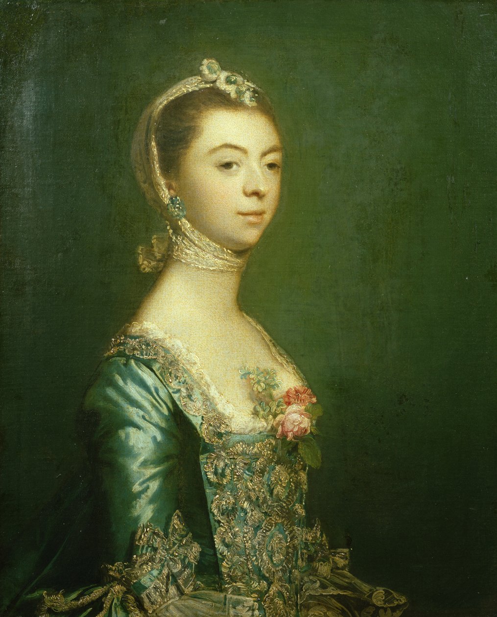 Lady North i en blåvit klänning, 1757 av Joshua Reynolds