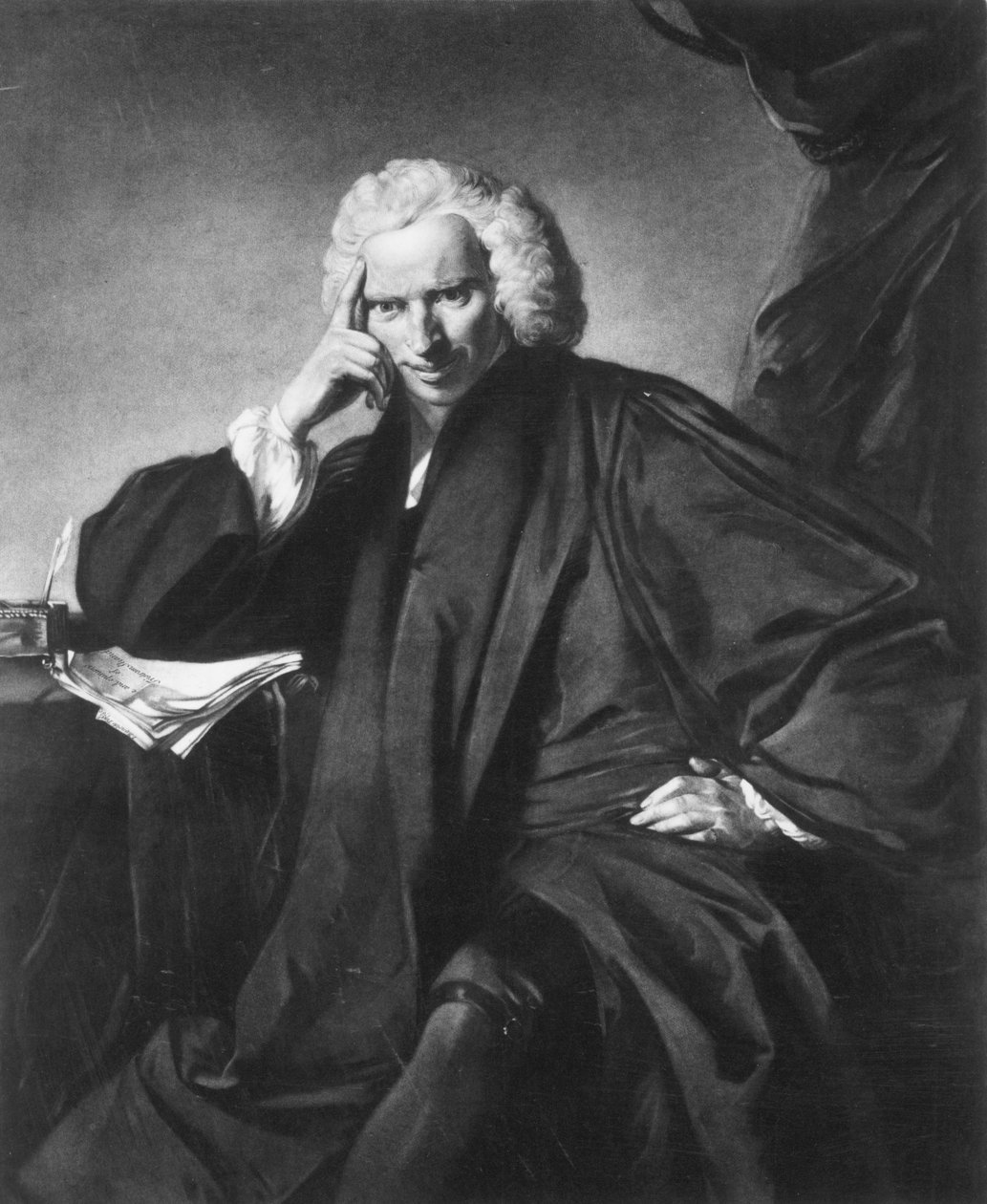 Laurence Sterne, graveret af Edward Fisher swed av Joshua Reynolds