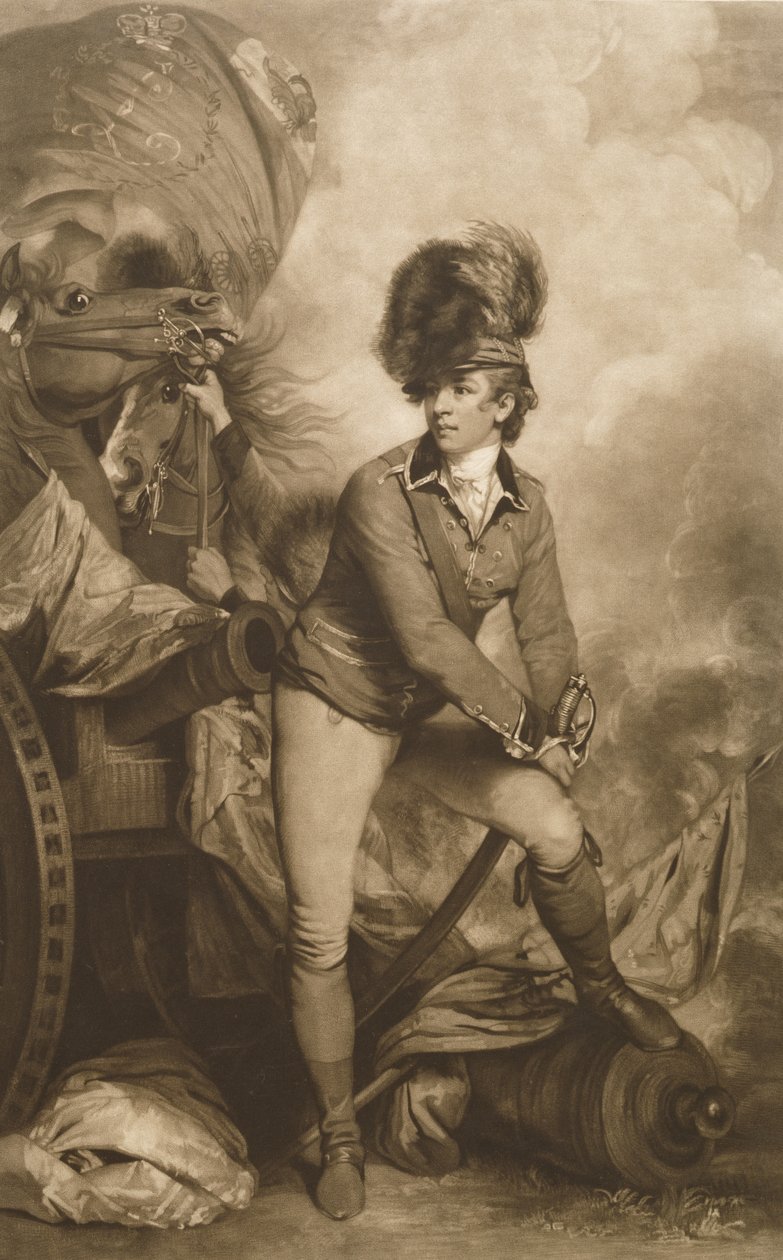 Överstelöjtnant Banastre Tarleton, graverad av John Raphael Smith, 1782 av Joshua Reynolds
