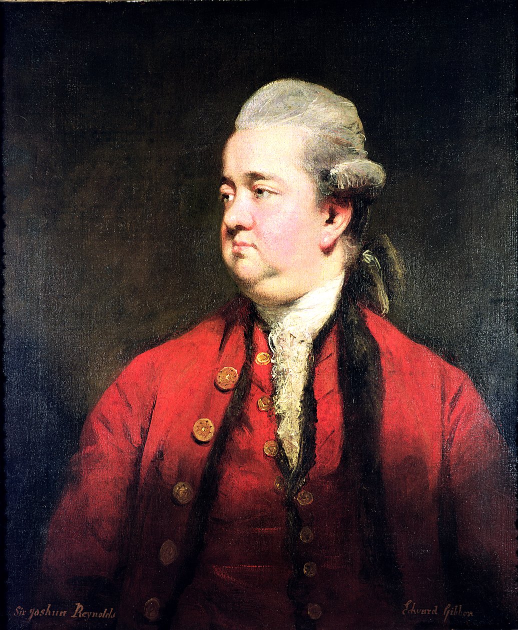 Porträtt av Edward Gibbon (1737-94) ca 1779 av Joshua Reynolds