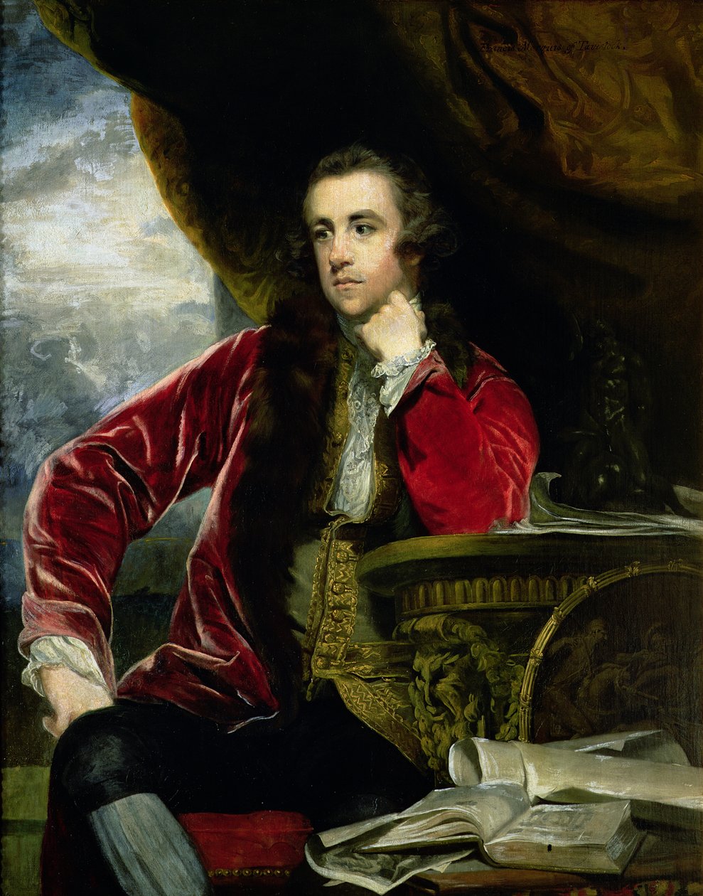 Porträtt av Francis Russell, markisen av Tavistock (d.1767) av Joshua Reynolds