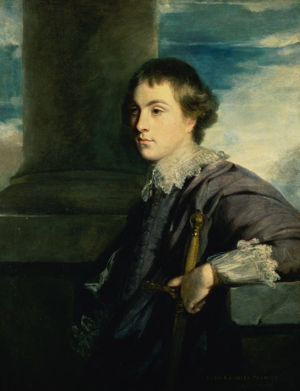 Porträtt av John Charles Spencer, Lord Althorp av Joshua Reynolds