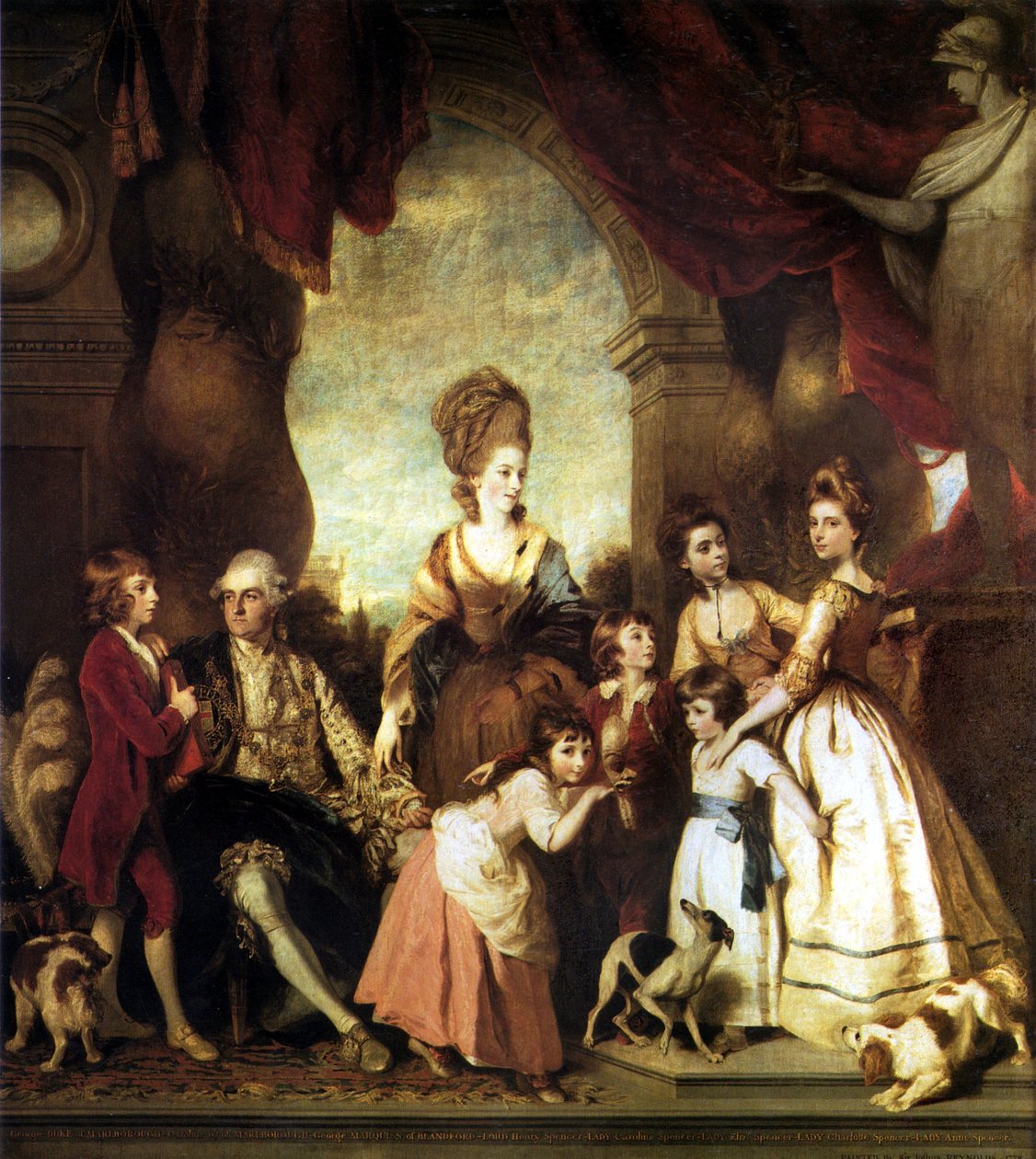 Den fjärde hertigen av Marlborough och hans familj av Joshua Reynolds