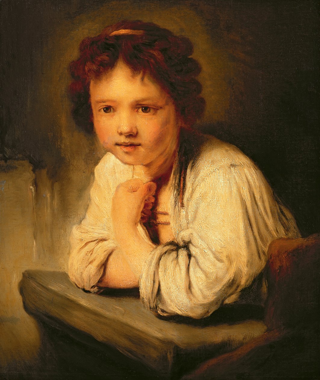 Ung flicka vid ett fönster av Joshua Reynolds