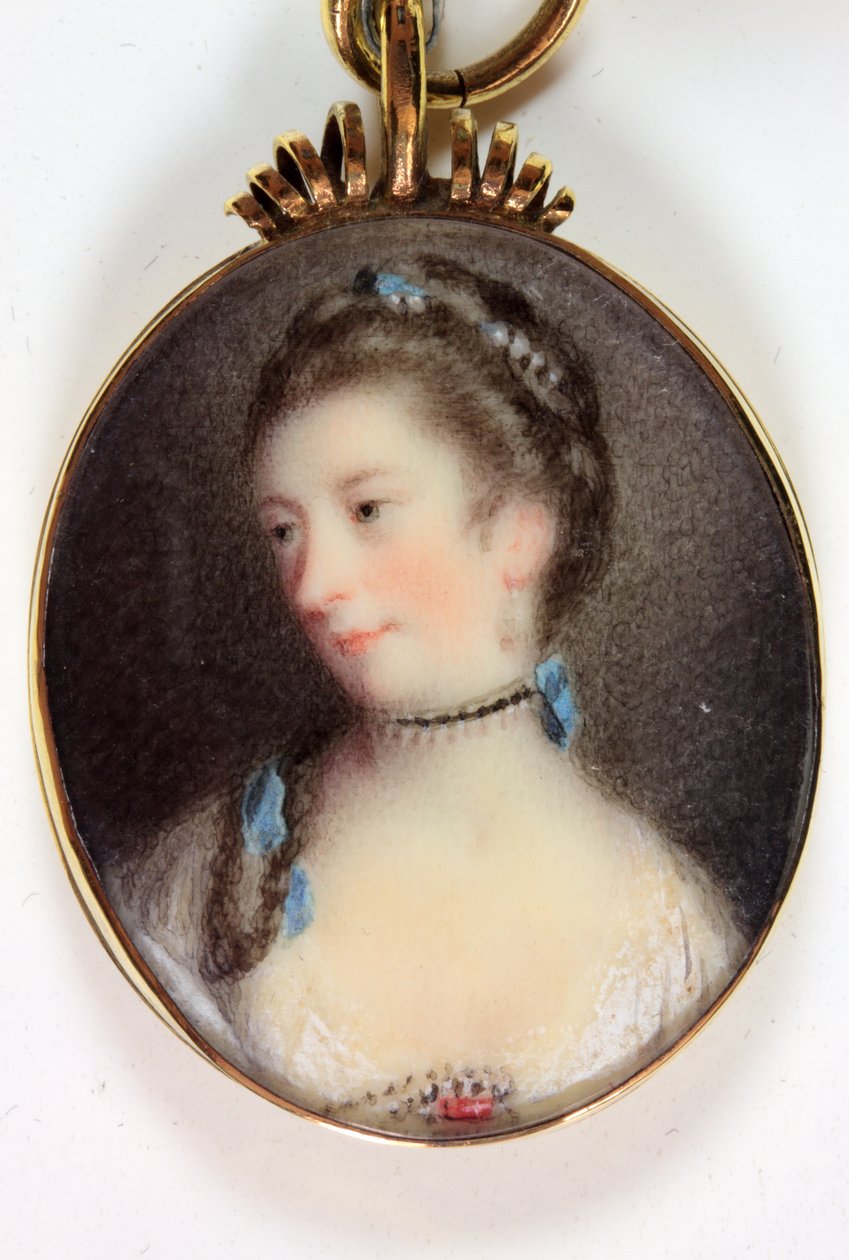 Lady Anne Campbell, grevinna av Strafford (emalj) av Joshua (after) Reynolds