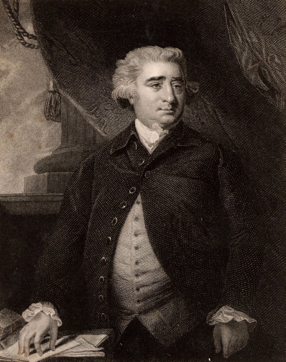 Porträtt av Charles James Fox av Joshua (after) Reynolds