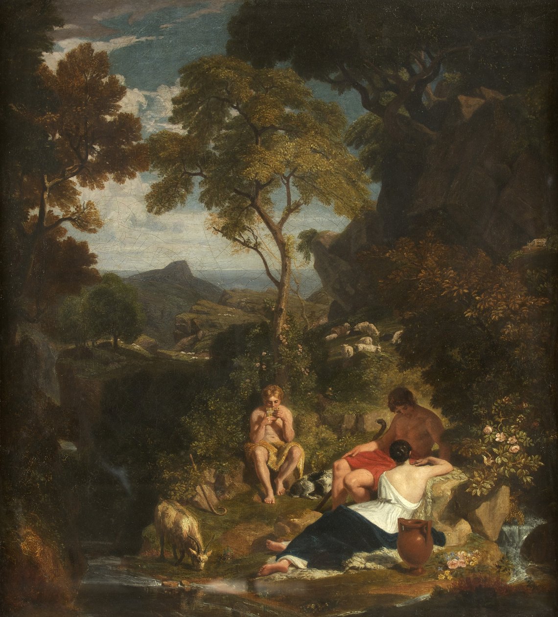 Arcadian Shepherds, ca 1824 (olja på duk) av Joshua Cristall