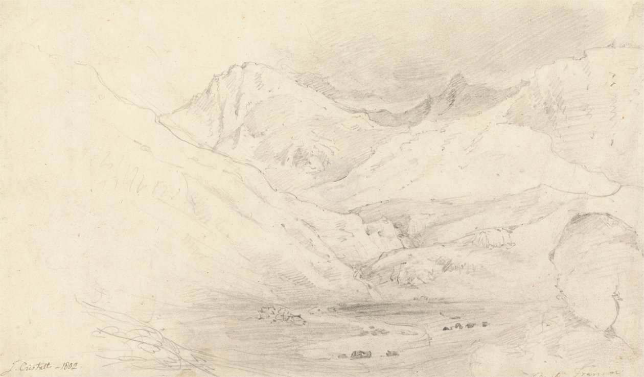 Valley of Nant Ffrancon, Caernarvonshire av Joshua Cristall