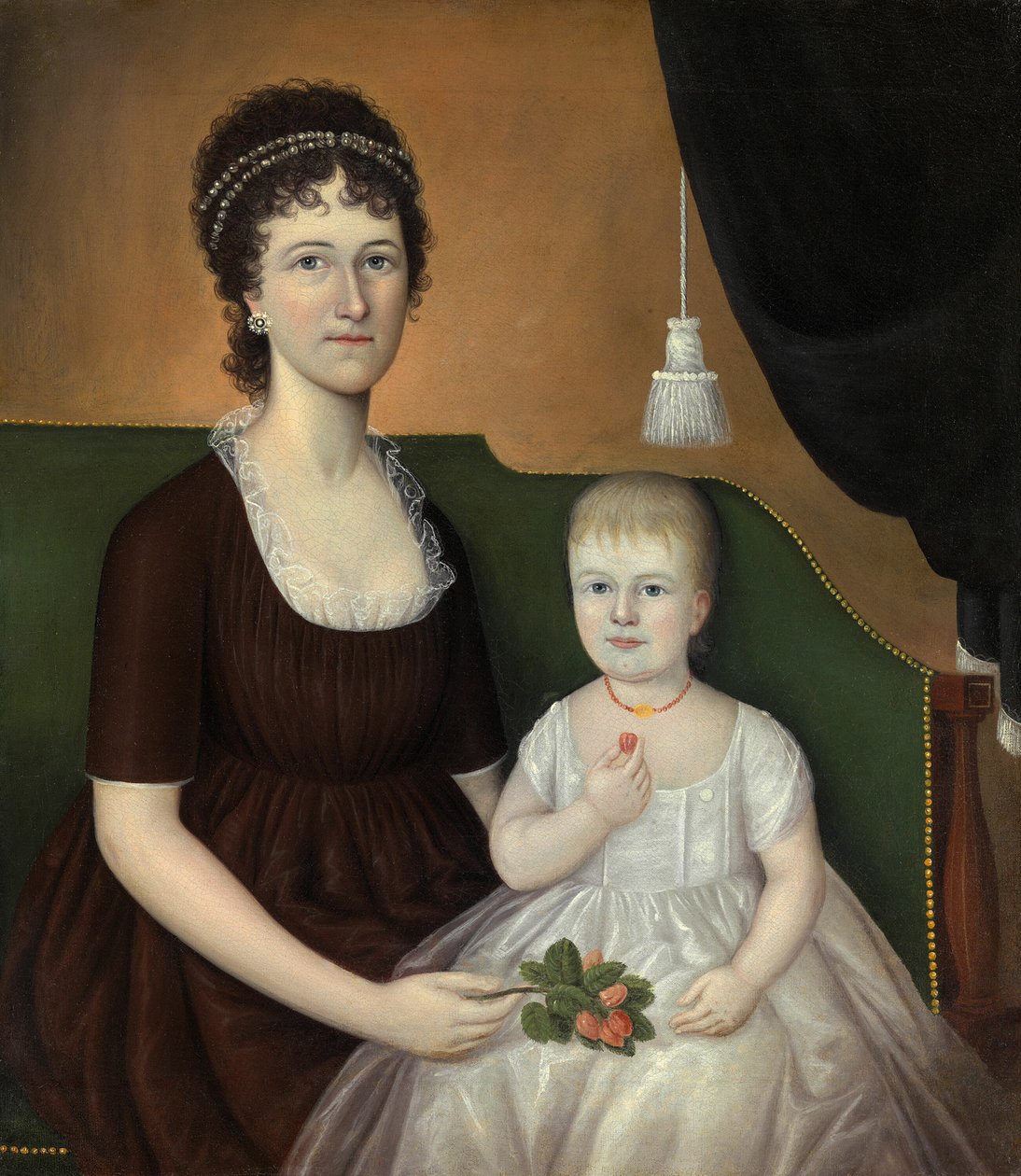 Elizabeth Grant Bankson Beatty (Mrs James Beatty) och hennes dotter Susan av Joshua Johnson