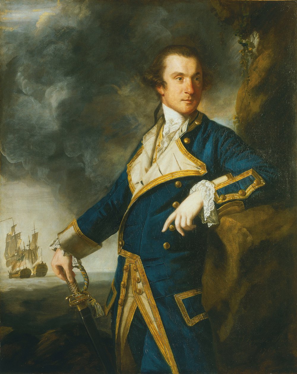 Amiral Alexander Hood av Joshua Reynolds