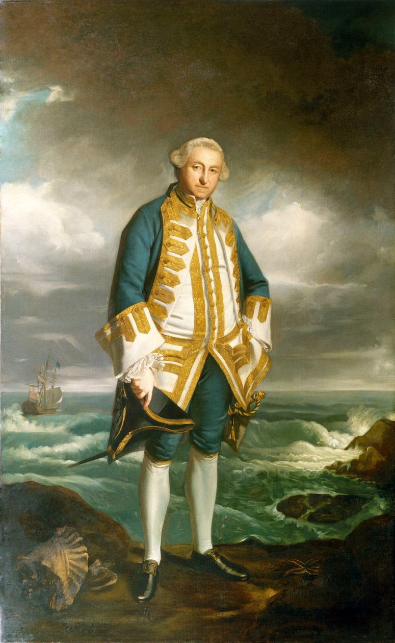 Amiral Edward Boscawen (1711-1761), ca 1750-60 (olja på duk) av Joshua Reynolds