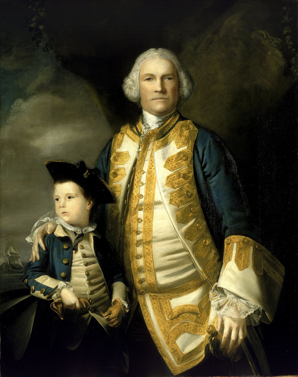 Amiral Francis Holburne (1704-1771) och hans son Sir Francis, 4:e baronetten (1752-1820) av Joshua Reynolds