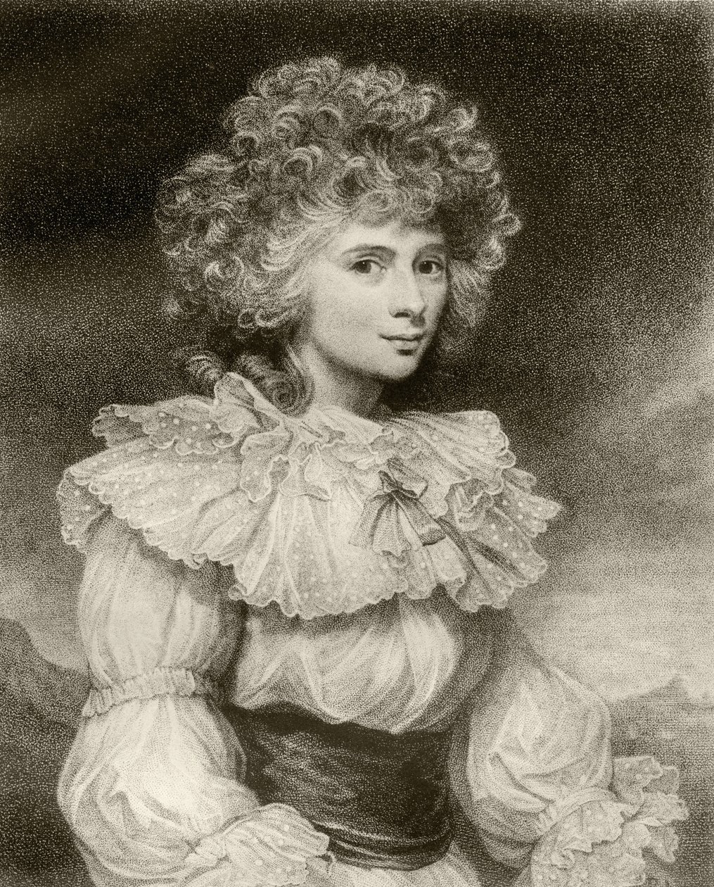 Elizabeth Cavendish, hertiginna av Devonshire, graverad av F. Bartolozzi, från 