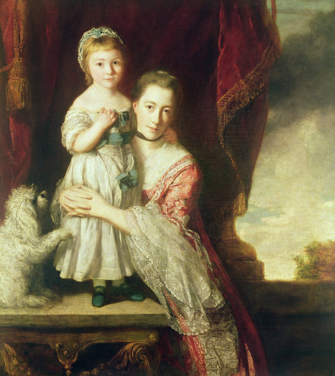 Georgiana, grevinna Spencer med Lady Georgiana Spencer, 1759-61 av Joshua Reynolds