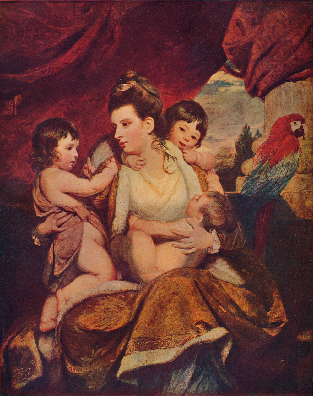 Lady Cockburn och hennes tre äldsta söner, 1773, 1907 av Joshua Reynolds