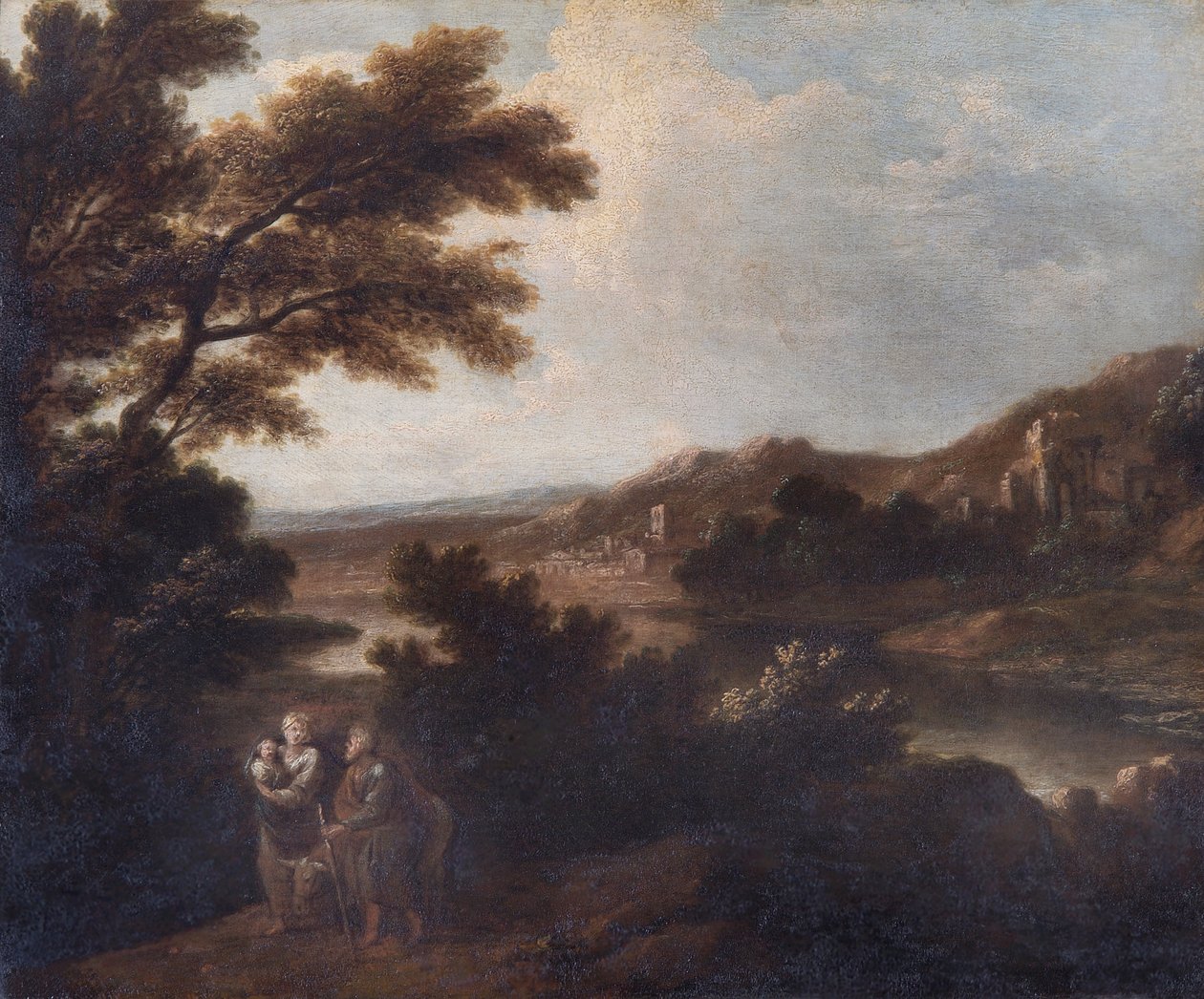 Landskap med flykten till Egypten (olja på duk) av Joshua Reynolds