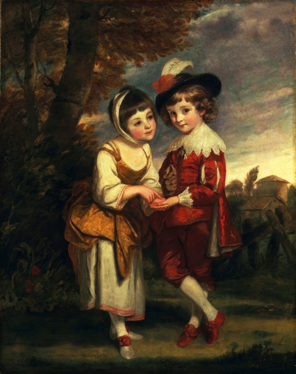 Lord Henry Spencer och Lady Charlotte Spencer, senare Charlotte Nares: De unga spåmännen av Joshua Reynolds