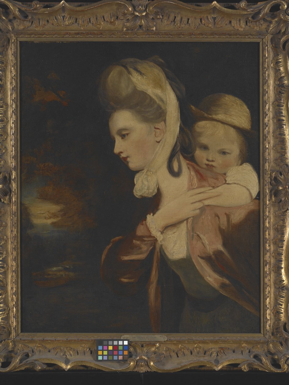 Pick-A-Back (Mrs. Payne Gallaway And Child) (Copy Of) (olja på duk) av Joshua Reynolds