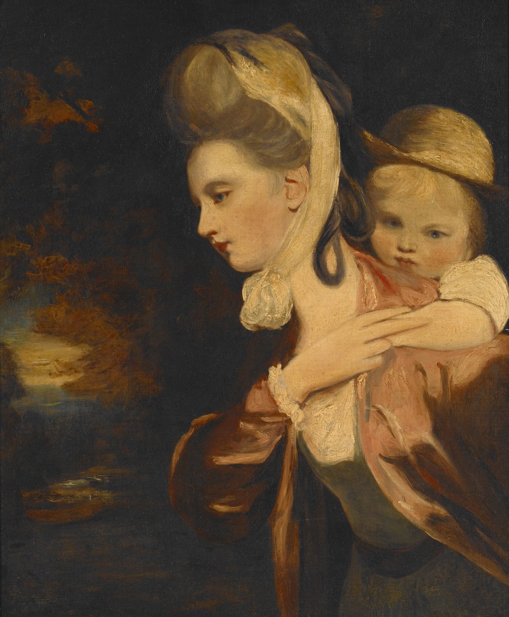 På ryggen (fru Payne Gallaway och barn) (kopia) av Joshua Reynolds