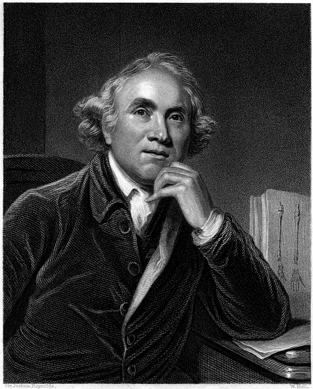 Porträtt av John Hunter, graverat av William Holl, ca 1830-talet av Joshua Reynolds