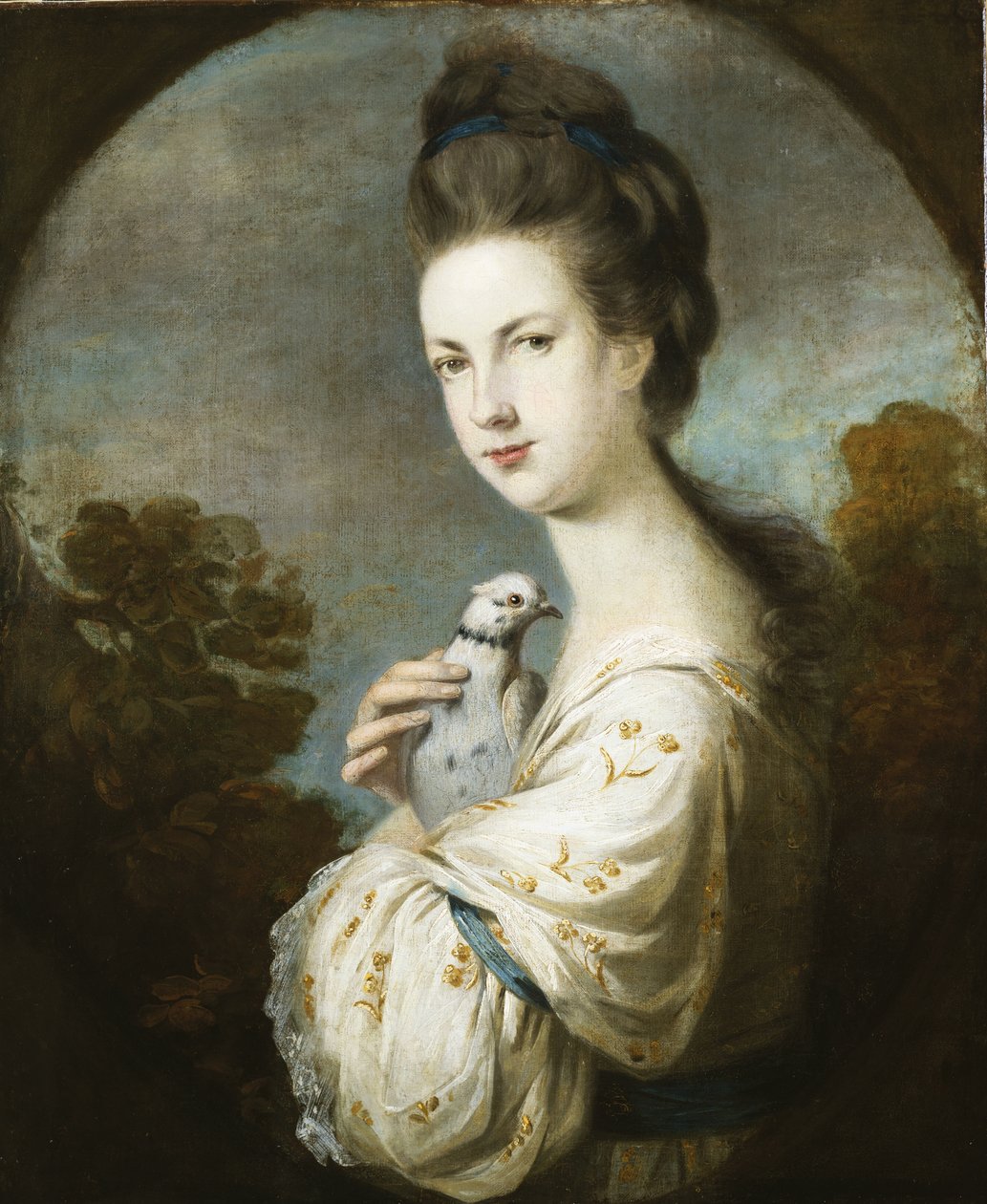 Porträtt av Miss Juliet Langton stående, halvlängd, 1764 av Joshua Reynolds