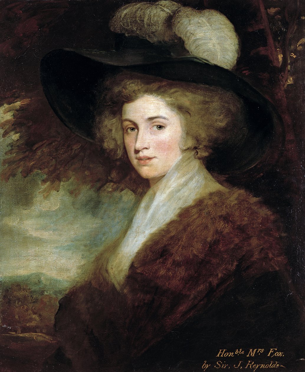 Porträtt av Mrs Charles James Fox, 1784-9 av Joshua Reynolds
