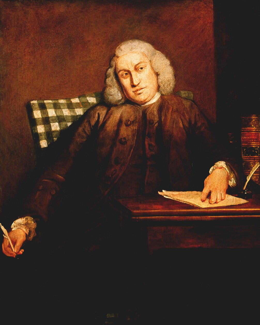 Samuel Johnson, engelsk man av bokstäver, 1756-1757 av Joshua Reynolds