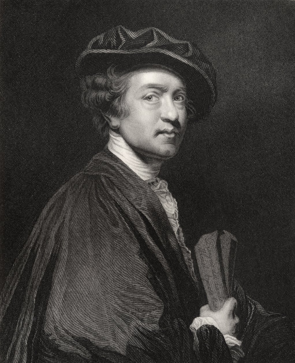 Sir Joshua Reynolds, graverad av J. Cochran, från 