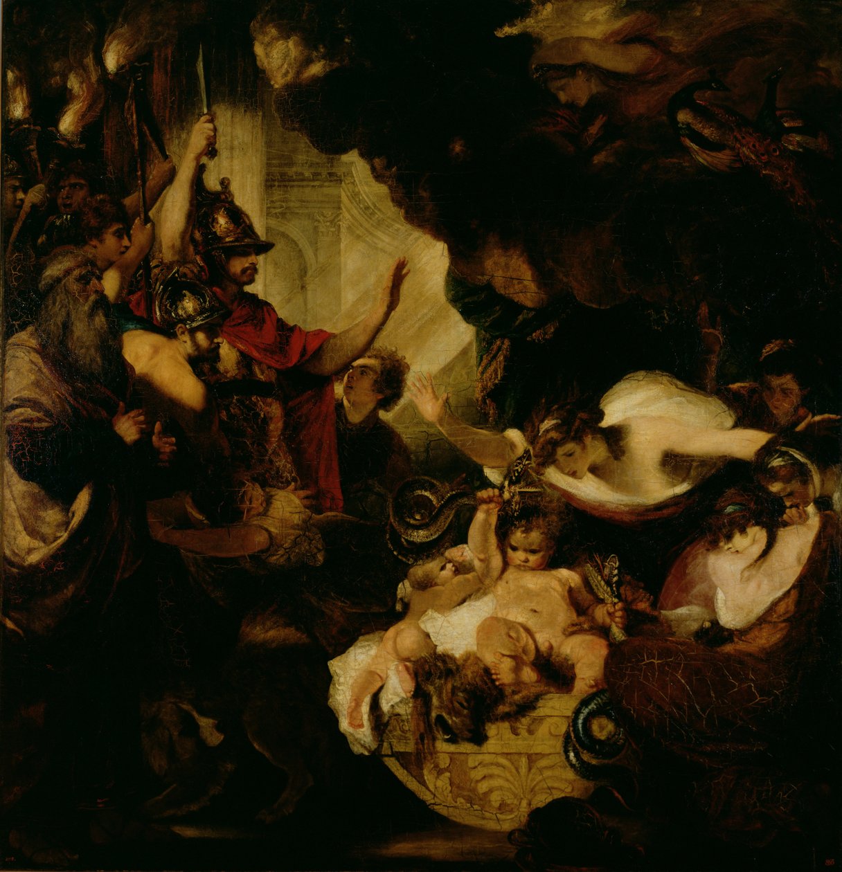 Spädbarnet Hercules ströp ormarna, 1786-8 av Joshua Reynolds