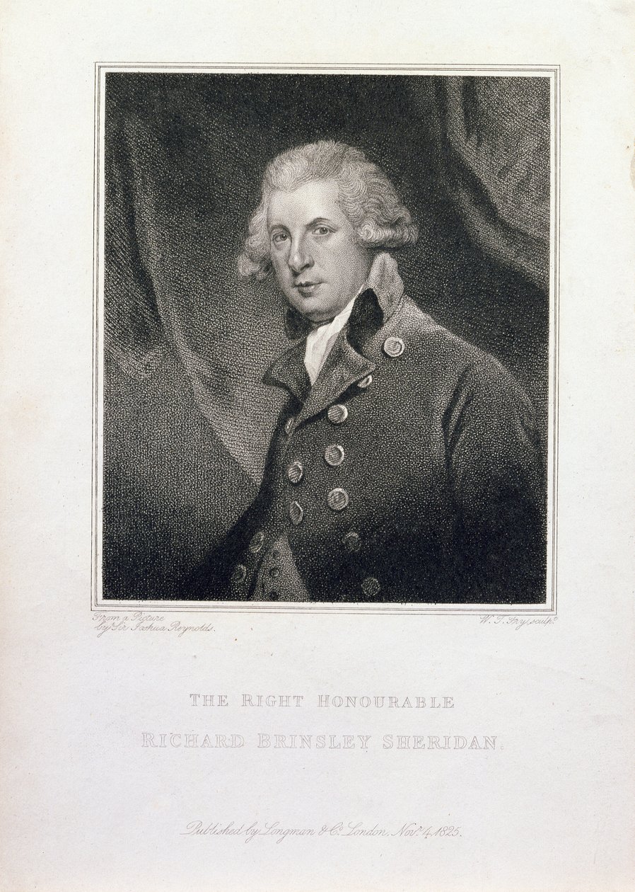 Den höge ärade Richard Brinsley Sheridan, 1825 av Joshua Reynolds