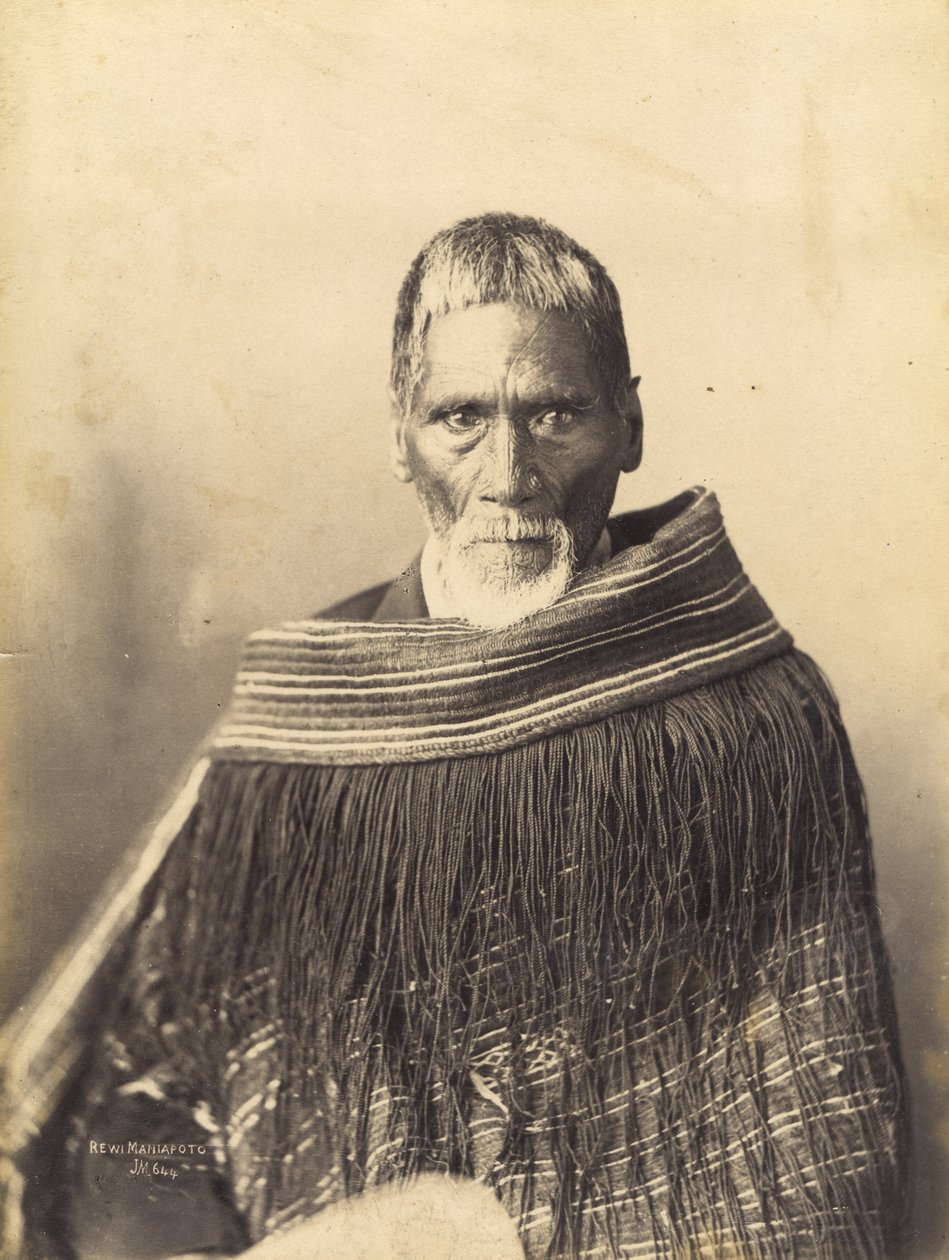 Rewi Maniapoto, ca 1890 (albumintryck) av Josiah Martin