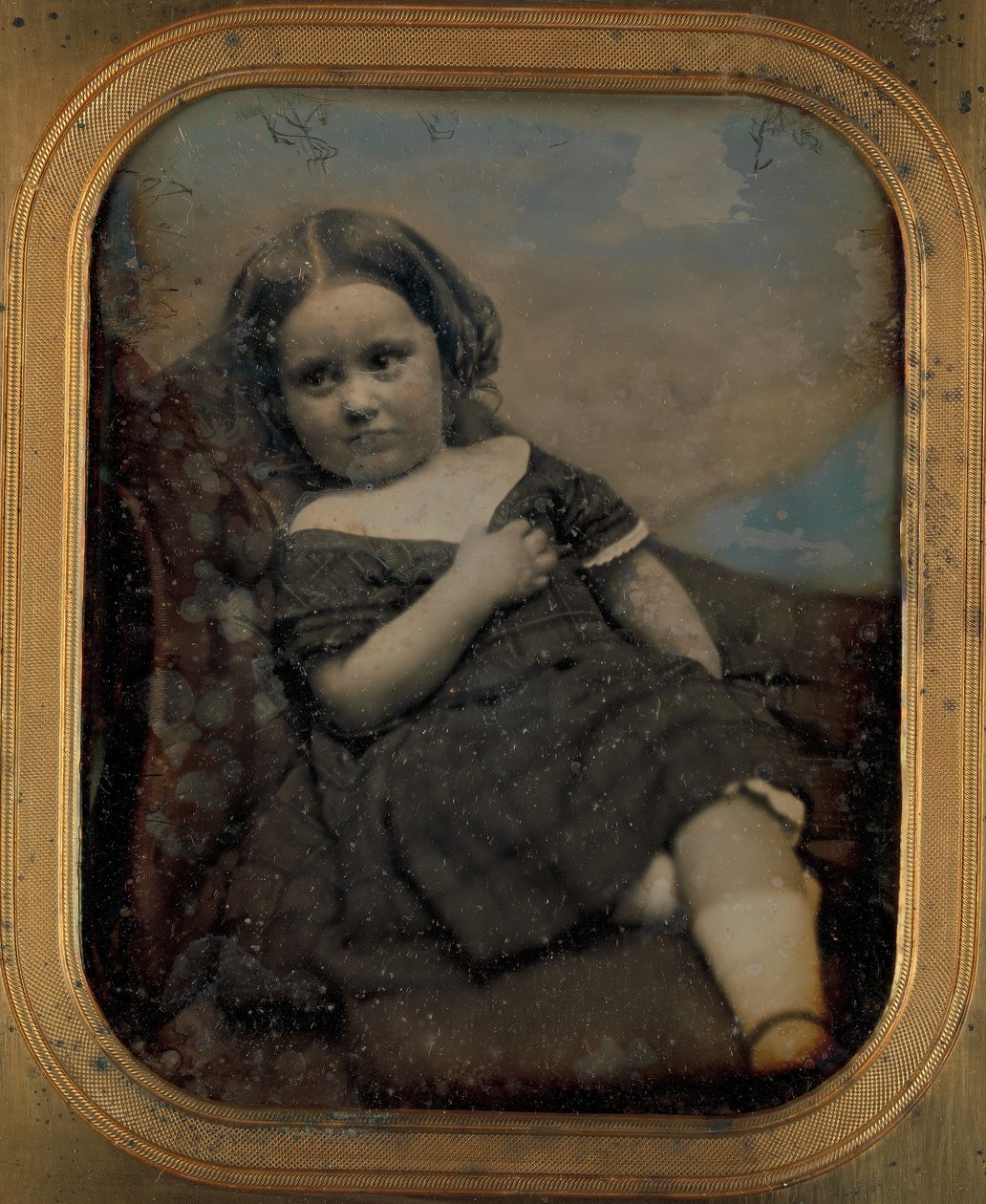 Augusta Hawes fyra år gammal, 1850-talet. Skapare: Josiah Johnson Hawes, Albert Sands Southworth. av Josiah Johnson Hawes, Albert Sands Southworth