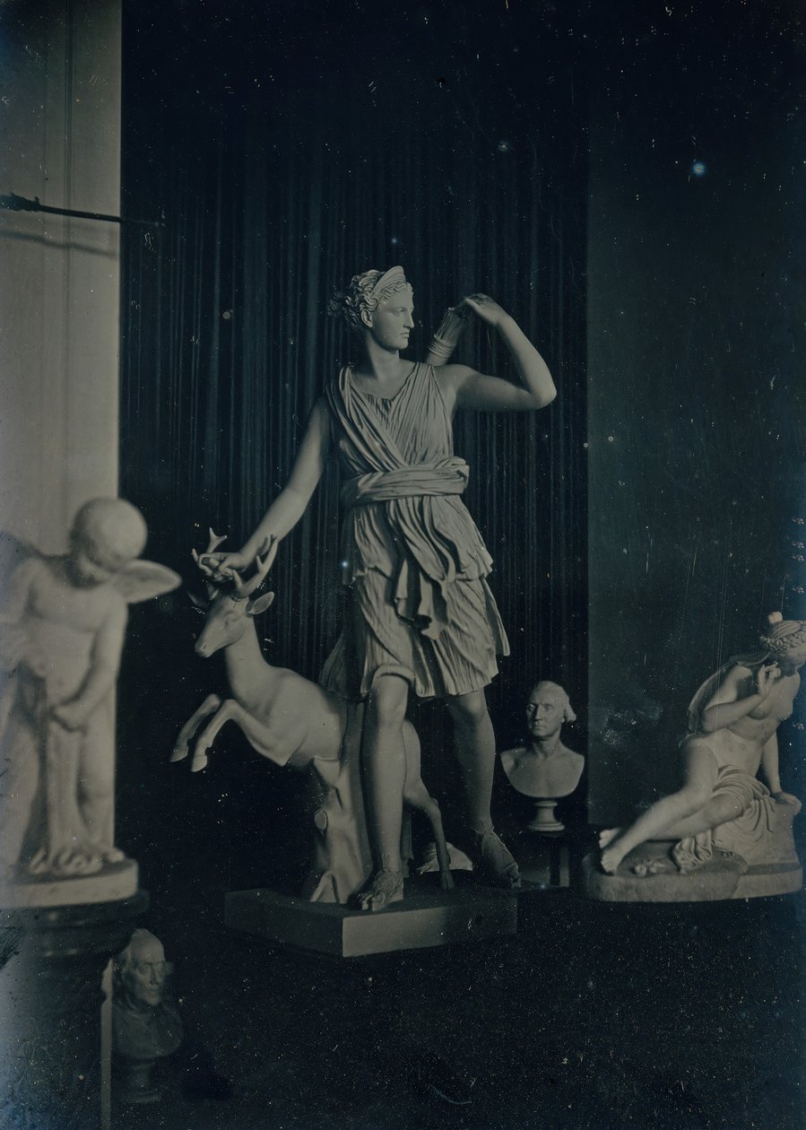 Sculpture Gallery, Boston Athenaeum, ca. 1855. Skapare: Josiah Johnson Hawes, Albert Sands Southworth. av Josiah Johnson Hawes, Albert Sands Southworth