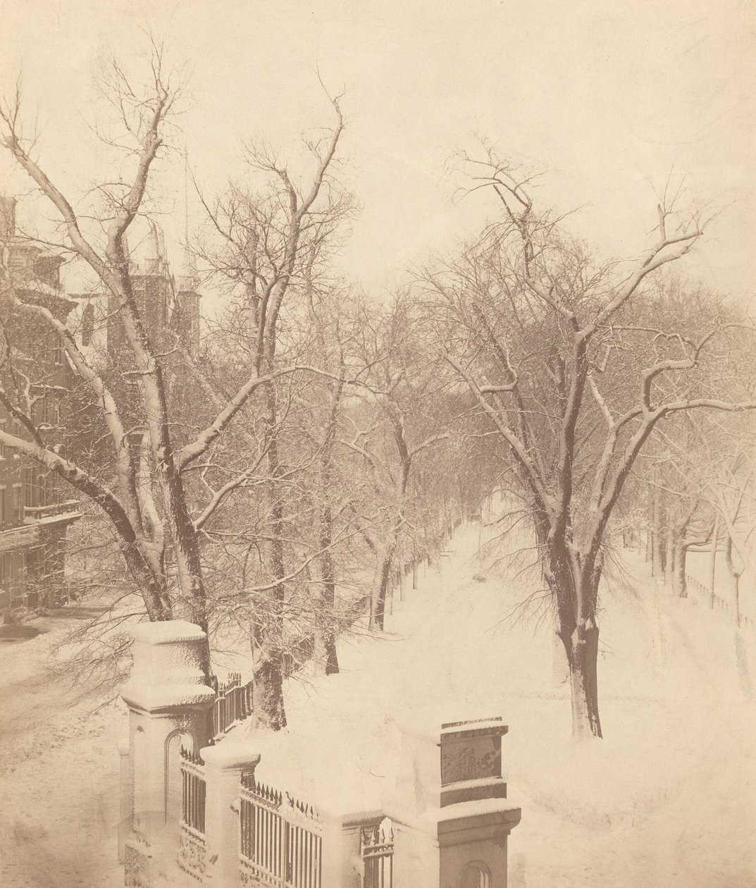 Boston Common Snow Scene av Josiah Johnson Hawes