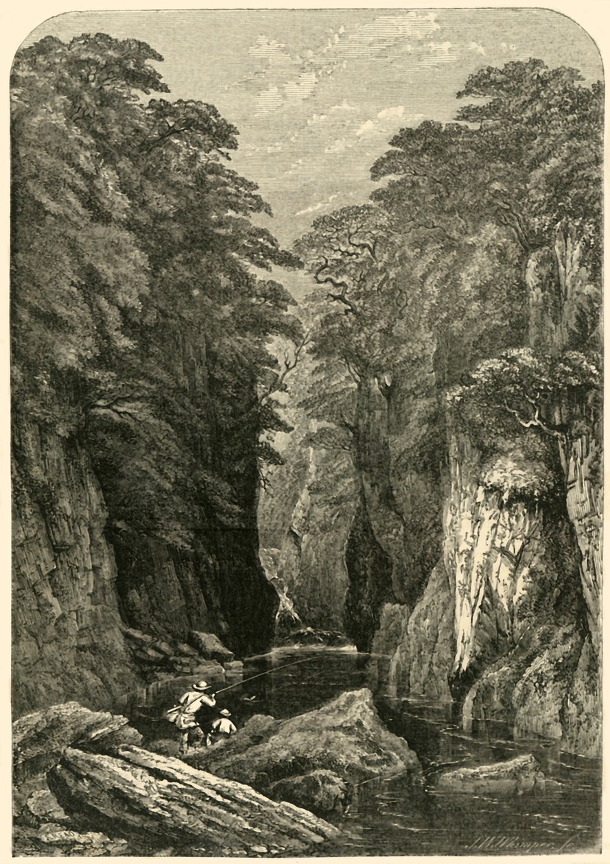 Fors Nothyn, norra Wales, c1850. av Josiah Wood Whymper