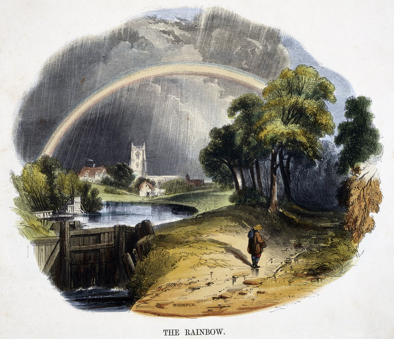 Regnbågen, från Phenomena of Nature, 1849 av Josiah Wood Whymper