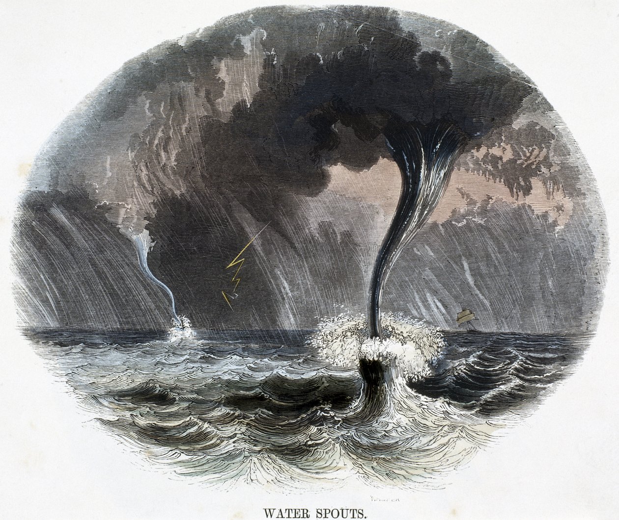 Vattenpipar, från Phenomena of Nature, 1849 av Josiah Wood Whymper